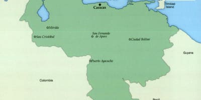 Karte von venezuela mit Städten